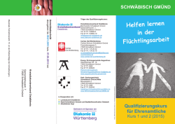 Helfen lernen in der Fl&uuml;chtlingsarbeit