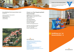 Hauswirtschaftsausbildung im Vinzenz von Paul Hospital
