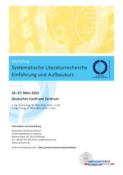 Flyer - Das Deutsche Cochrane Zentrum