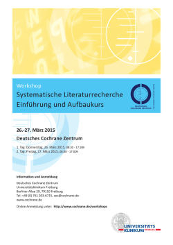 Flyer - Das Deutsche Cochrane Zentrum
