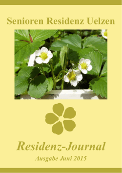 Residenz-Journal 06-2015 - Senioren Residenz Uelzen