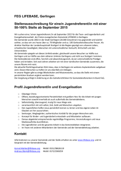Jugend - Bund Freier evangelischer Gemeinden FeG
