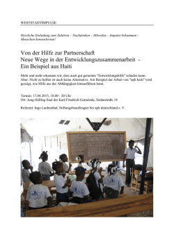 Ein Beispiel aus Haiti