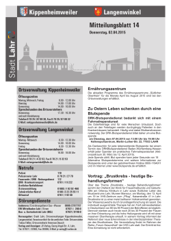 Mitteilungsblatt Kippenheimweiler/Langenwinkel 14/2015