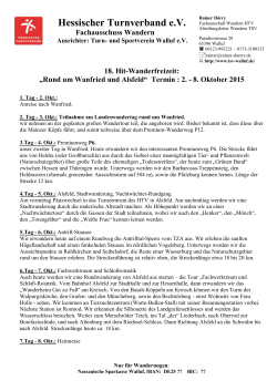 Rund um Wanfried und Alsfeld 2. - 8. Oktober 2015