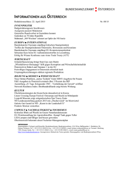 Informationen aus &Ouml;sterreich Nr. 8/2015