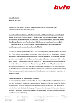 Presseinformation Scheitert Brandschutz an der Altersgrenze?