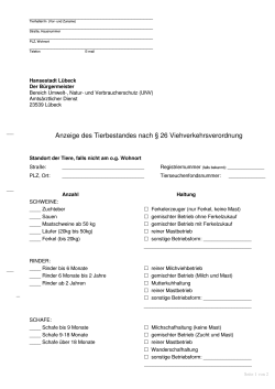 Anzeige des Tierbestands