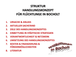 Handlungskonzept f&uuml;r Fl&uuml;chtlinge in Bocholt