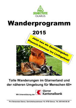 Wanderprogramm - Pro Senectute Glarus