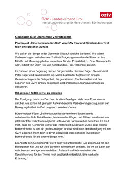 Gemeinde Silz übernimmt Vorreiterrolle