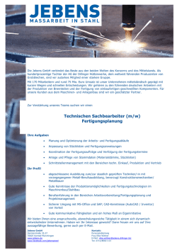 Technischen Sachbearbeiter (m/w