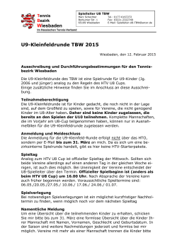 Ausschreibung U9-Kleinfeldrunde TBW 2015