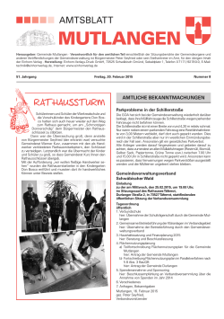 Amtsblatt KW 08 2015 - in der Gemeinde Mutlangen