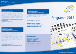 Programm 2015 - Gesundes Kinzigtal