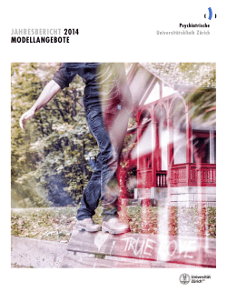Jahresbericht 2014 - Psychiatrische Universitätsklinik Zürich
