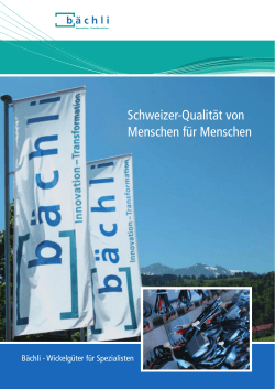Schweizer-Qualität von Menschen für Menschen