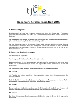 Regelwerk zum Tjune Cup