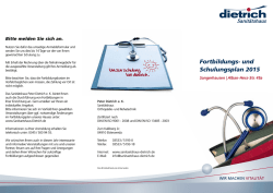 Fortbildungs- und Schulungsplan 2015