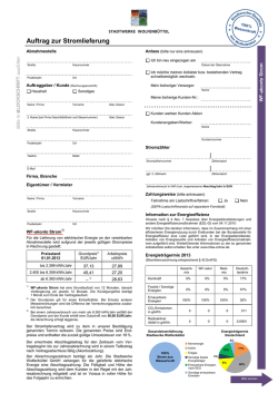 Vertragsformular WF-akonto Strom