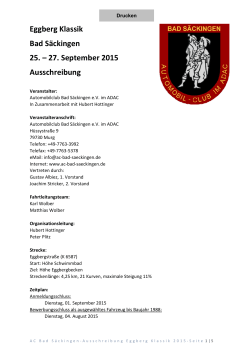 Eggberg Klassik Bad S&auml;ckingen 25. &ndash; 27. September 2015