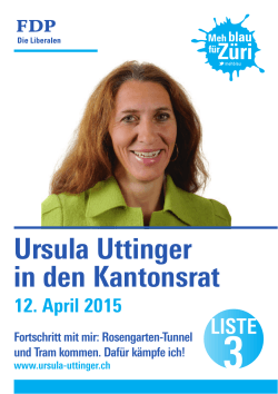 Ursula Uttinger in den Kantonsrat