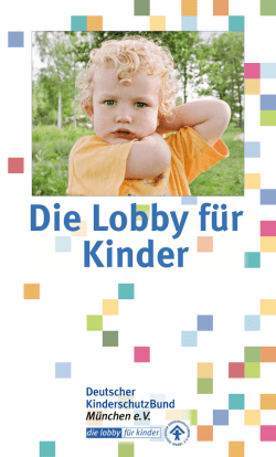 Imagebrosch&uuml;re - KinderschutzBund Ortsverband M&uuml;nchen eV