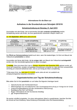 Schuleinschreibung