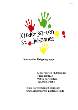 Konzeption Krippengruppe Kindergarten St.Johannes Friedhofstr. 3