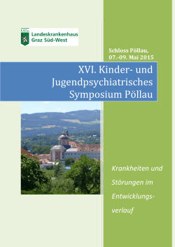 XVI. Kinder- und Jugendpsychiatrisches Symposium Pöllau