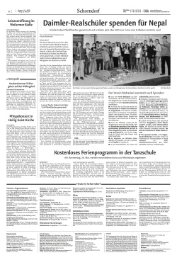 Zeitungsartikel in den Schorndorfer Nachrichten - Gottlieb