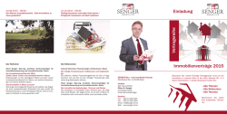 Immobilienvortr&auml;ge 2015 Vortragsreihe Einladung