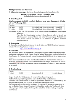 Hinweise - Studienkolleg Sachsen