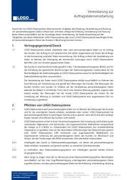 Vereinbarung zur Auftragsdatenverarbeitung (LOGO