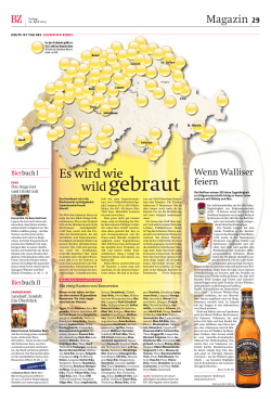 Berner Zeitung - Burgdorfer Gasthausbrauerei AG
