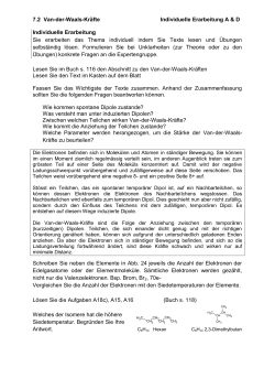 Kap. 7: Gruppenpuzzle Zwischenmolekulare Kräfte