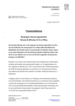 Staatliches Bauamt Landshut Pressemitteilung