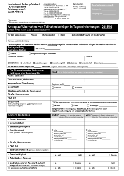 Antrag auf &Uuml;bernahme von Teilnahmebeitr&auml;gen in