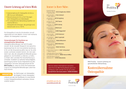 Infoflyer Osteopathie