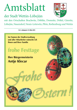 Amtsblatt der Stadt Wettin