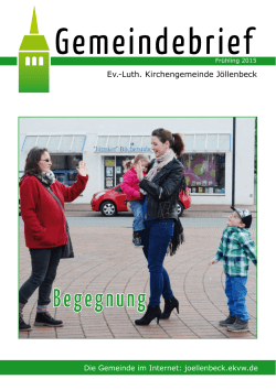 Frühjahr 2015 - Ev.-Luth. Kirchengemeinde Jöllenbeck