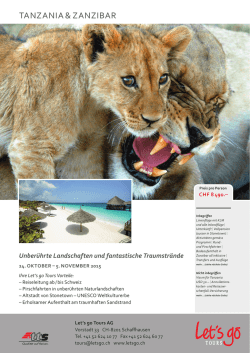Gruppenreise Tanzania & Zanzibar mit let`s go