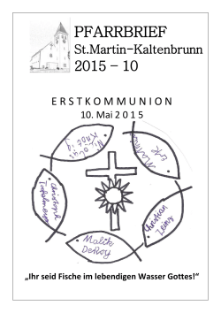 PFARRBRIEF - Pfarrei Kaltenbrunn