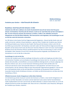 in Biel - Fondation pour Gen&egrave;ve