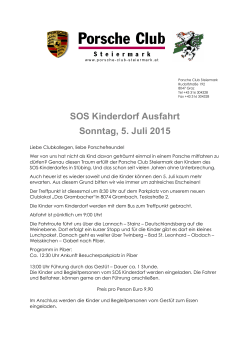 SOS Kinderdorf Ausfahrt Sonntag, 5. Juli 2015