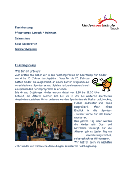 Newsletter herunterladen - Kindersportschule Lörrach