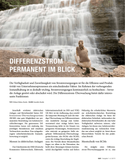 DIFFERENZSTROM PERMANENT IM BLICK
