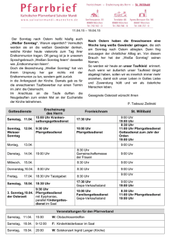 Gottesdienste Erscheinung des Herrn Fronleichnam St. Willibald
