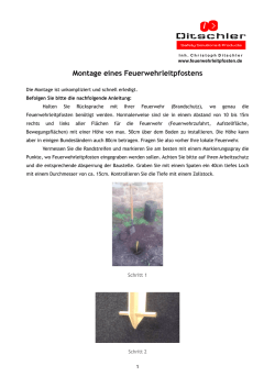 Montageanleitung Feuerwehrleitpfosten zum Eingraben