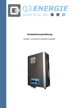 Installationsanleitung QX3000-6600